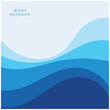 © Tomi43 - Blue wave vector abstract background flat design stock illustration