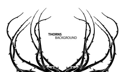 Abstract thorns horror background