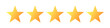 Five golden stars product rating review  icon vector image.