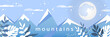 simple banner mountains