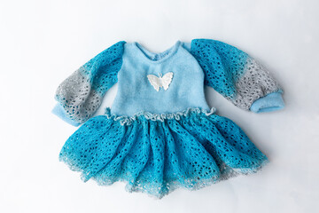 Wall Mural - baby clothes for newborns. bodysuit with lace skirt