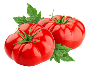 Sticker - tomato isolated on white background, clipping path, full depth of field