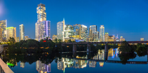 Wall Mural - Austin, TX evening skyline