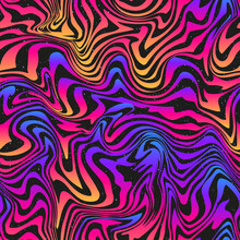 Psychedelic Distortion Line. Seamless Texture
