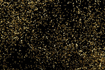 Wall Mural - gold glitter confetti abstract background, luxury new year backdrop with golden dust.
