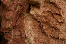 Texture Of Dry Clay And Earth Close Up. 
