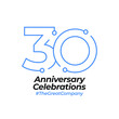 30 years anniversary logo celebrations concept
