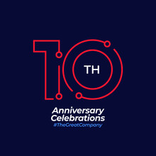 10 Years Anniversary Logo Celebrations Concept