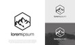 Simple modern mountain adventure logo design.