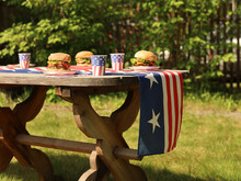 Independence Day. US Holiday. Outdoor. Family Dinner