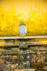 view of Xa Ton or Xvayton pagoda in Tri Ton town, one of the most famous Khmer pagodas in An Giang province, Mekong Delta, Vietnam.