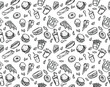 fast food seamless vector pattern