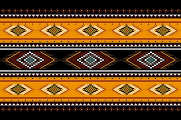 Wall Mural - Geometric ethnic oriental seamless pattern traditional Design for background,carpet,wallpaper.clothing,wrapping,Batik fabric,Vector illustration.embroidery style, Sadu.