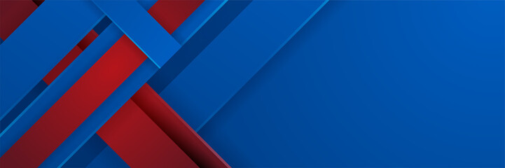 Wall Mural - Red and blue abstract banner background