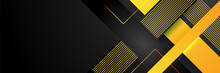 Black And Yellow Abstract Banner Background