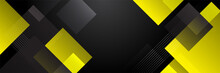 Black And Yellow Abstract Banner Background