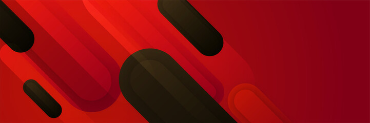 black and red abstract banner background