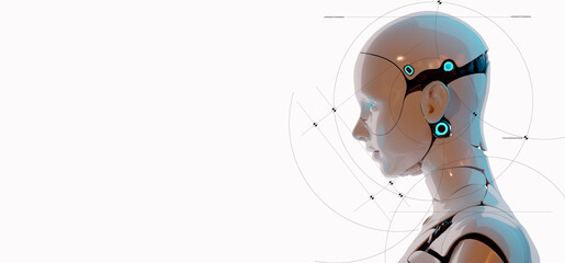AI robot process automation RPA  security cloud digital technology. futuristic background 3D robot on global online network virtual communication IoT VPN cybersecurity, security platform programming