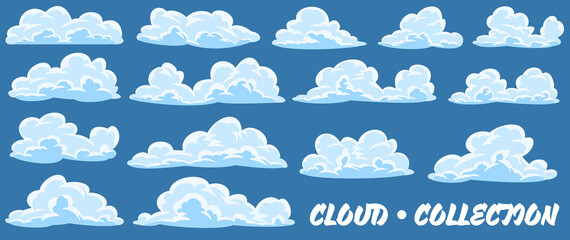 Wall Mural - Cartoon clouds collection