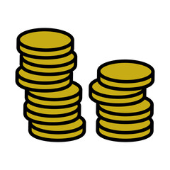 Sticker - Icon Of Stack Of Coins