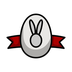 Sticker - Easter Egg With Ribbon Icon