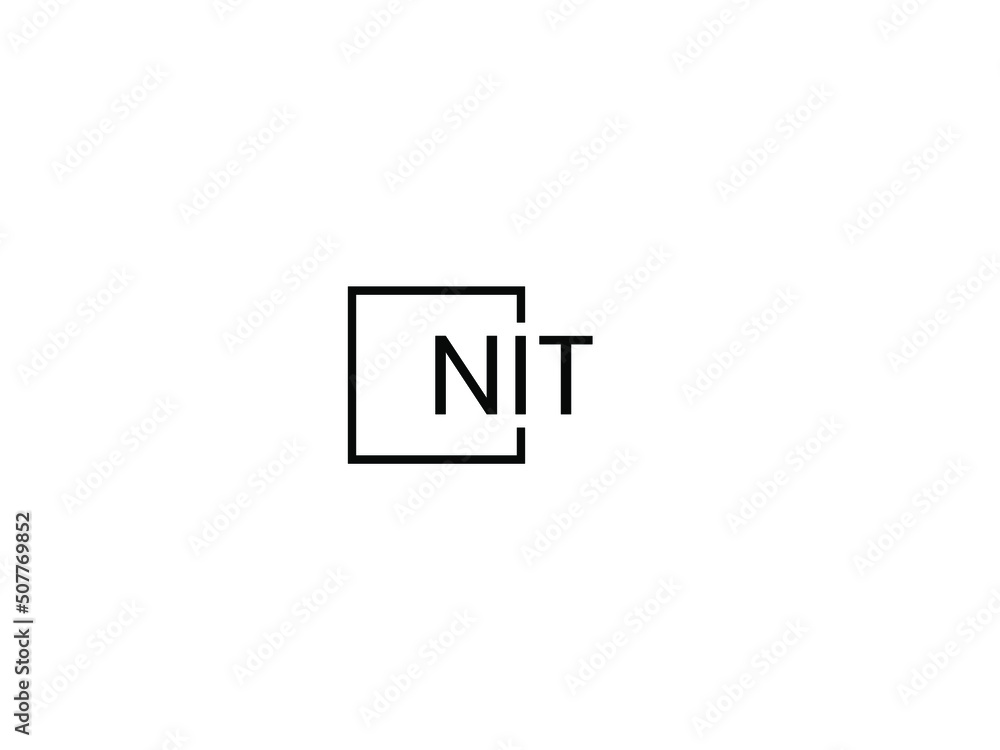 NIT Letter Initial Logo Design Vector Illustration