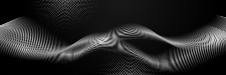 Wall Mural - Black technology banner background