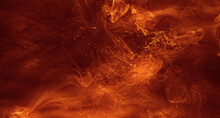Ink Water Explosion. Burning Toxic Fumes Effect. Abstract Art Background Shot On Red Cinema Camera 6k.