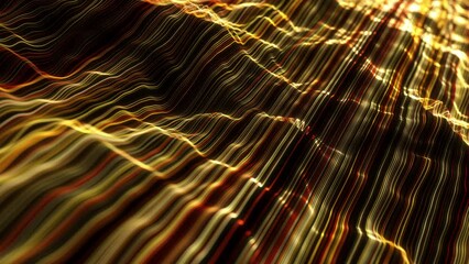 Wall Mural - Abstract Flowing Particle Lines Data Concept Background Loop/ 4k animation of an abstract technology background of powerful speed particle lines stroke patterns and strings seamless looping