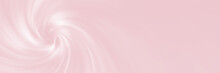 Pink Spiral Vortex Soft Blurred Abstract Gradient Background Banner, Header Texture. Wide Screen Wallpaper. Panoramic Web Banner With Copy Space For Design