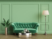 Classic Furniture In Classic Interior With Copy Space