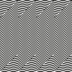 Leinwandbilder - Modern abstract geometric contemporary vector seamless diagonal pattern with simple elements and shapes. Graphic black and white minimalist background.