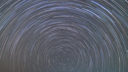 Wall Mural - 4k time-lapse video motion of beautiful star trails and space dust in the universe, long exposure on