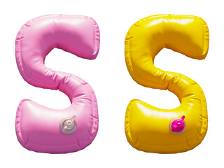 Sticker - Inflatable Swimming Ring alphabet. Letter S