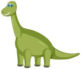 Poster - Cute Brachiosaurus Dinosaur Cartoon