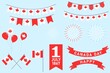 © Олександр Шнурик - Set of design elements for Canada day, banners, balloons, flags, fireworks