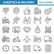 © 13ree_design - Logistics, Delivery Icons. Shipping, Transportation Icon Set