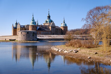 Kalmar Castle In Sweden By The Sea In Spring