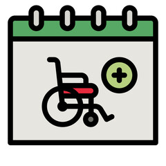 Sticker - calendar line icon