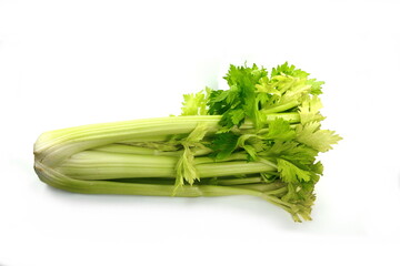 Wall Mural - Celery isolated on white background. Fresh organic green celery.