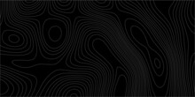 Abstract Design With Black And White Background. Modern Design With Background Of The Topographic Map. Topographic Map Lines, Contour Background. Geographic Abstract Grid. Vector Design .
