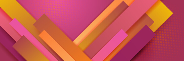 Orange abstract banner background