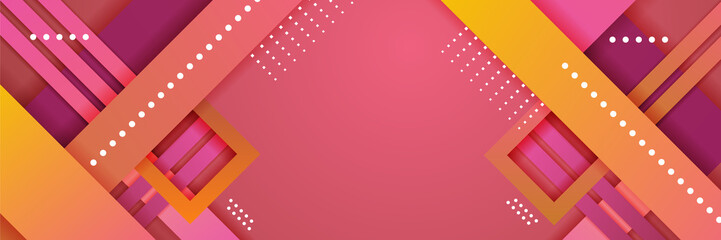 Orange abstract banner background