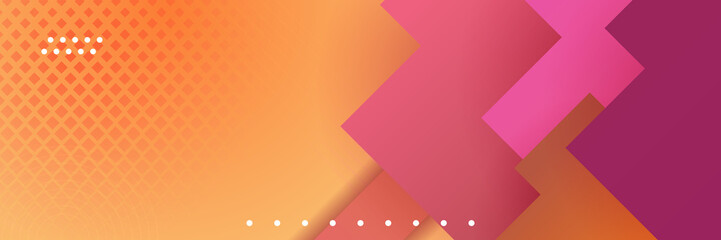 Orange abstract banner background