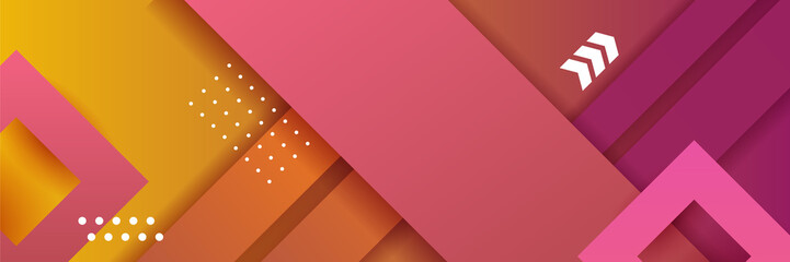 Orange abstract banner background