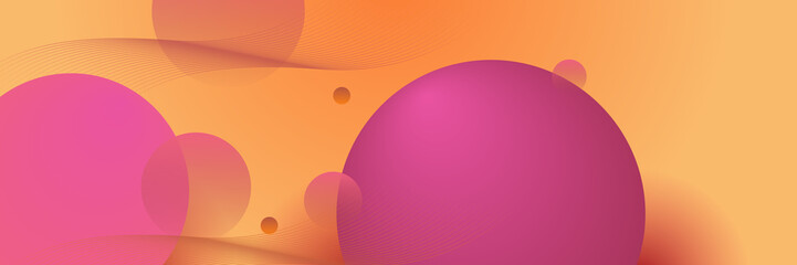 Orange abstract banner background