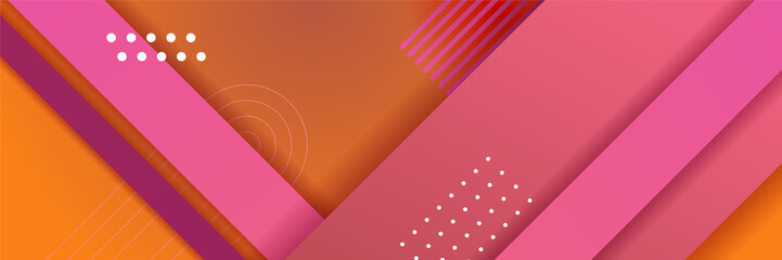 Orange abstract banner background
