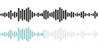 © Alex - Voice message, sound or audio wave icon. Sound wave for social media and music app. Mobile chat concept in vector flat style. Vector illustration.
