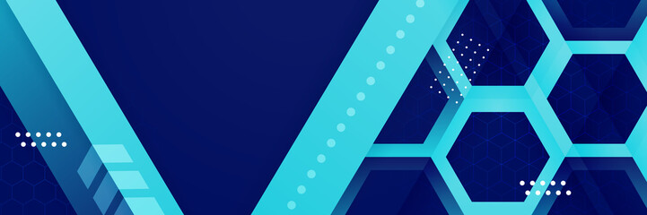 Blue abstract banner background