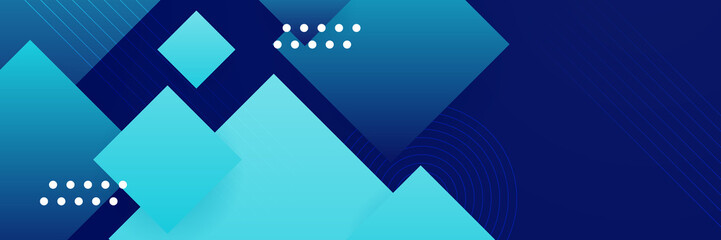 Blue abstract banner background